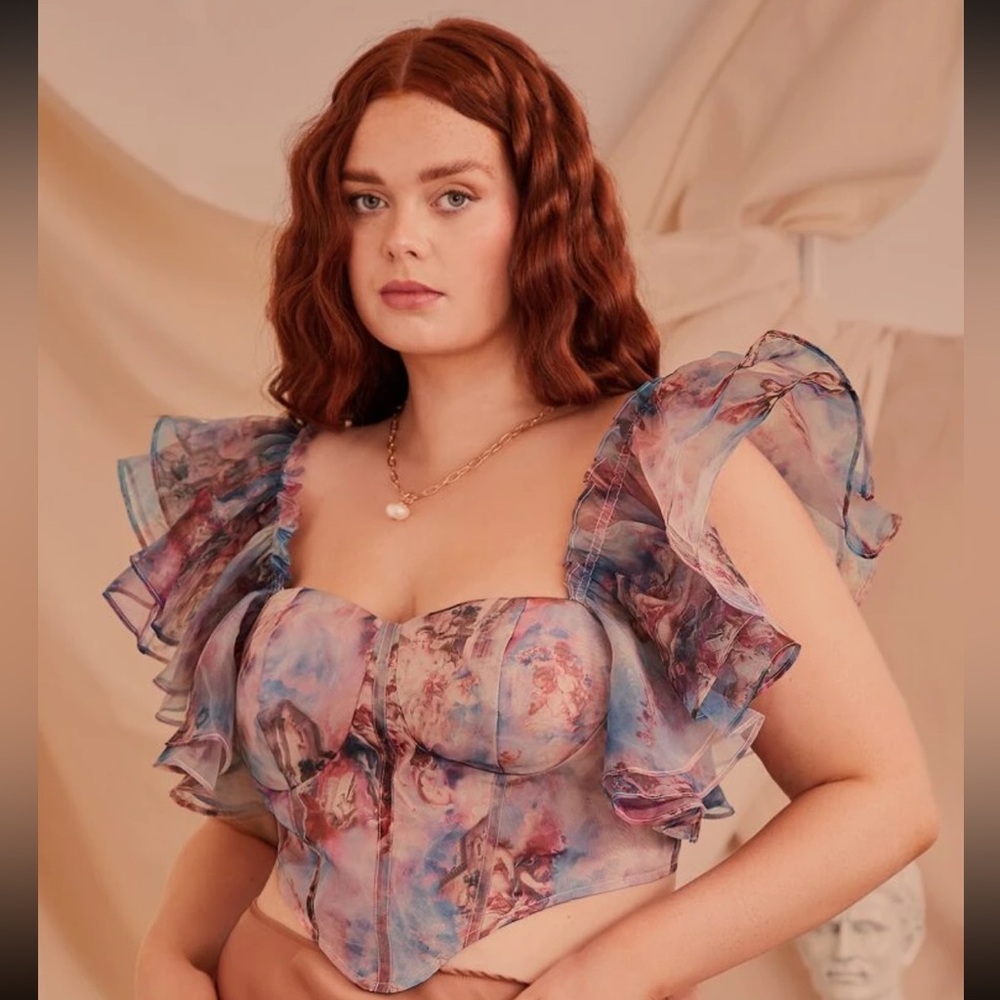 Ruffle Trim Top